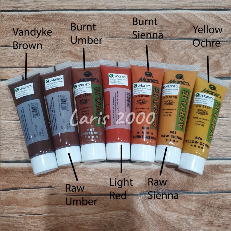 

GUH MARIES CAT AKRILIK / ACRYLIC COLOR PAINT CAT LUKIS KANVAS MARIES 30ML RLB