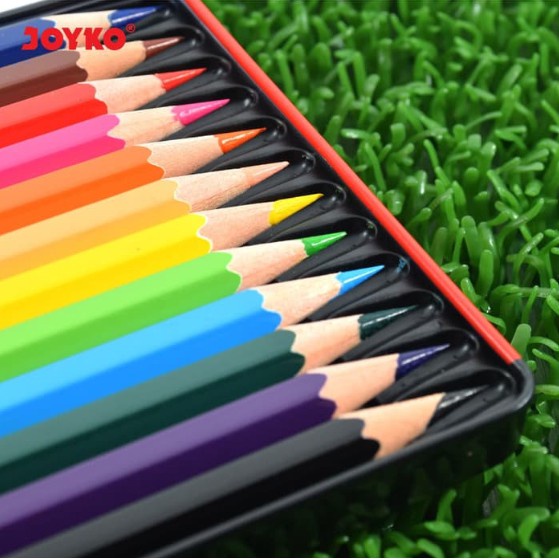 

H2O JOYKO PENSIL WARNA CP 12 TC / 12 WARNA CASE KOTAK COLOUR PENCILS COLOR CP-12TC KALENG SET MURAH