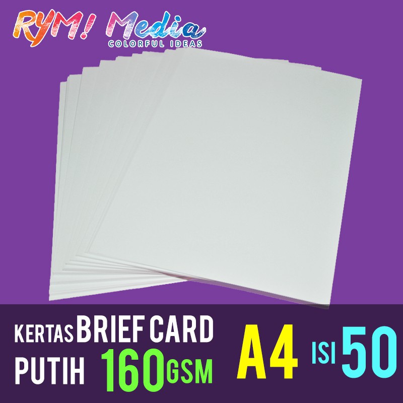 

ICP BRIEF CARD (BC) 160 GRAM A4 ISI 50 LEMBAR / MANILA BUKU GAMBAR 160 GSM GAA