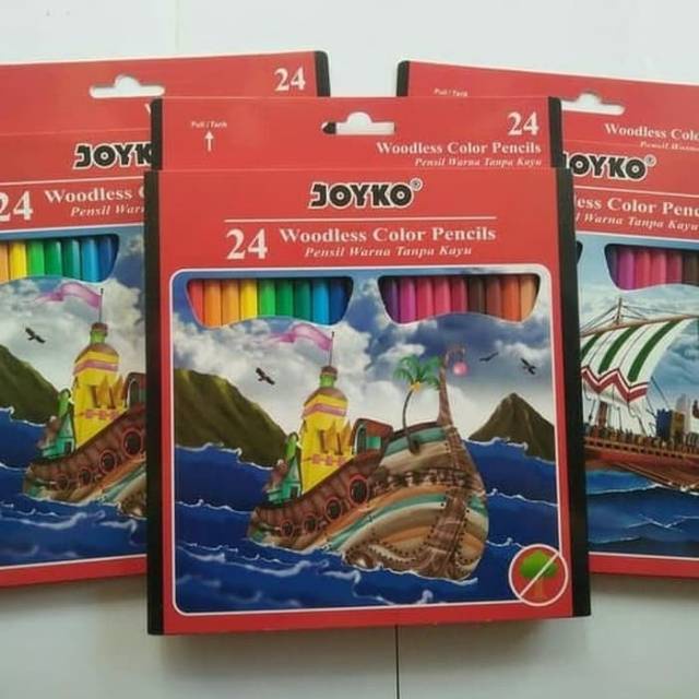 

PLZ PENSIL WARNA PANJANG 24 WARNA JOYKO CP-104 PIN