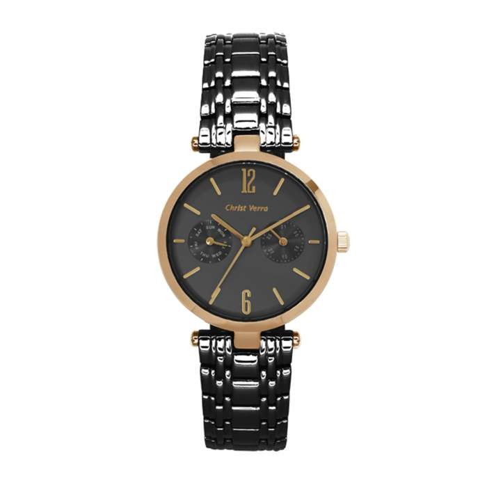 Jam Tangan CHRIST VERRA CHRIST VERRA Wanita Original CV 75037L-18 BLK