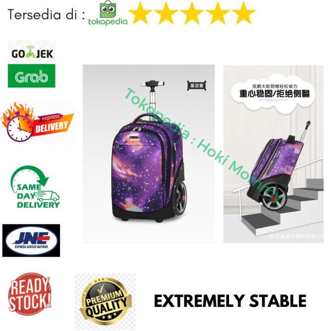 Tas Trolley Anak SD SMP SMA / Tas Sekolah/ Tas Koper Roda Besar Kokoh