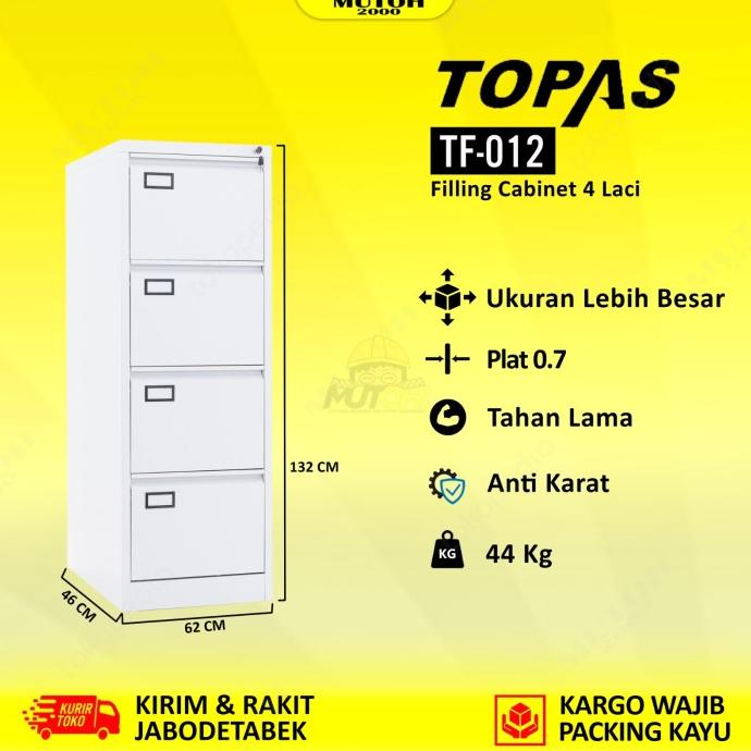 

Best Sales Topas Tf-012 Filling Cabinet 4 Laci Filing Kabinet Besi 4 Laci Limited Edition