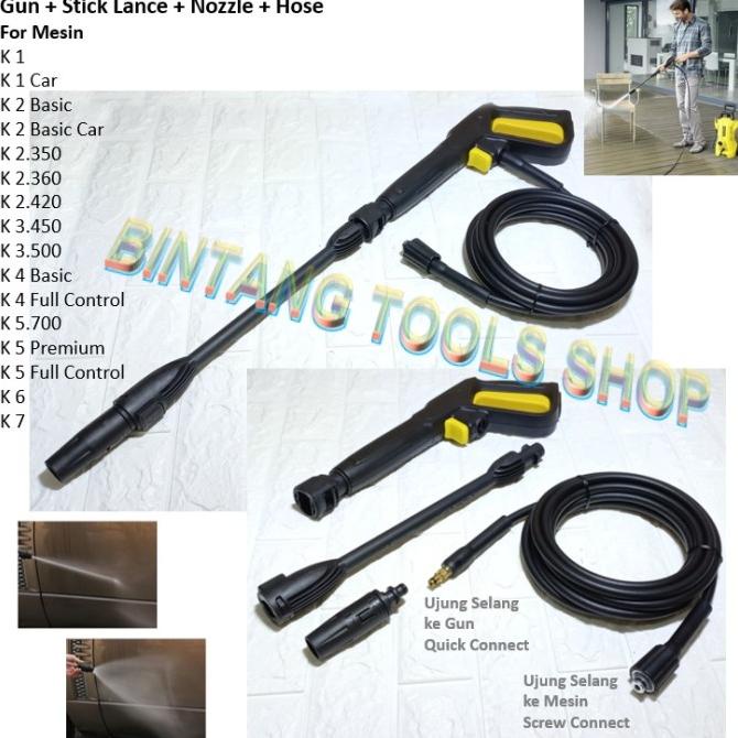 Selang Hose Gun Set Nozzle Fot Jet Cleaner Karcher K1 K2 K3 K4 K5
