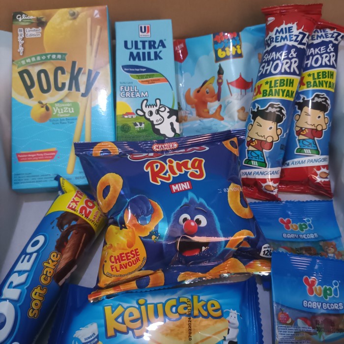 

Snack Box Hampers Kado Ulang tahun/Wisuda/Valentine/Hadiah - Biru A roc03