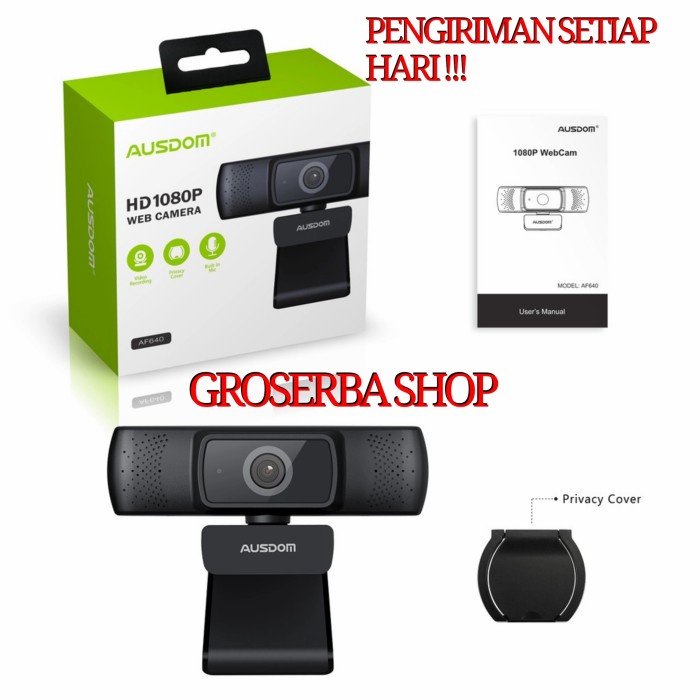 Best Seller Webcam Ausdom Af640 1080P Auto Focus Noise Canceling Microphone Af 640