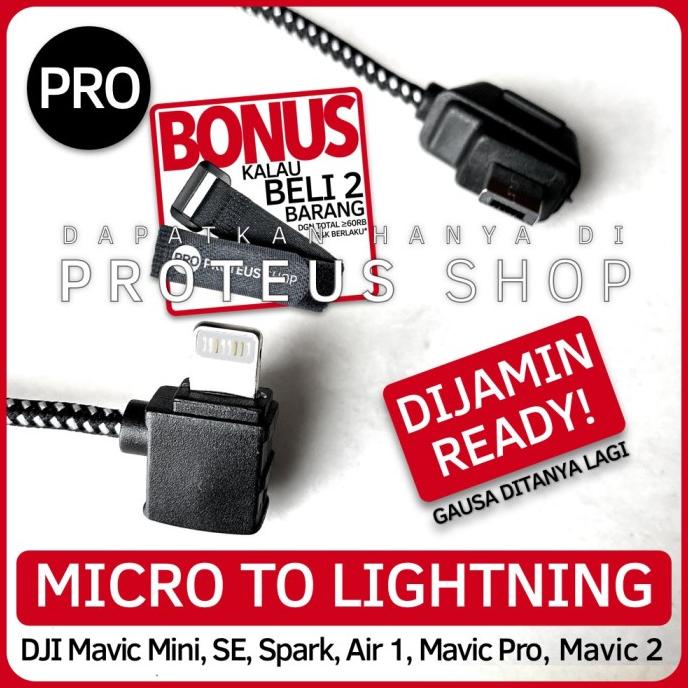 Terbaru Kabel Remote Dji Mavic Mini Spark Pro Iphone Ipad Lightning Usb Cable Original