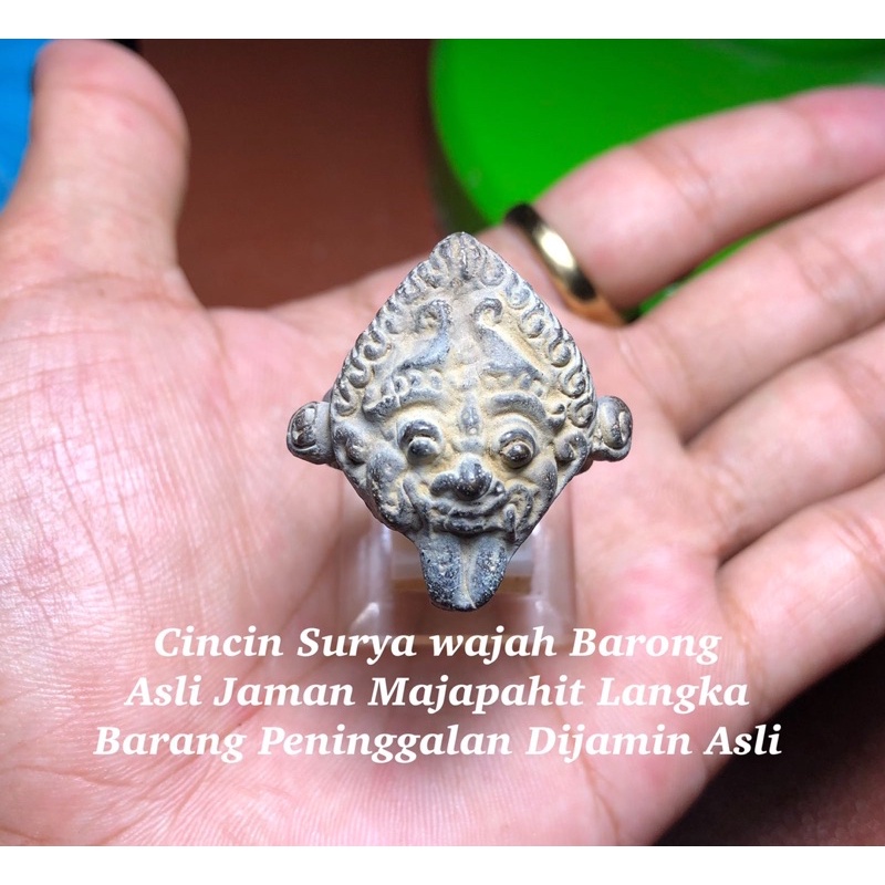 Cincin Kuno Surya Barong Asli Majapahit Langka