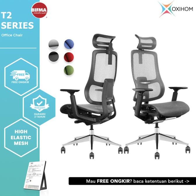 Oxihom T2 Full Mesh Kursi Kantor Kursi Gaming Belajar Jaring Hidrolik