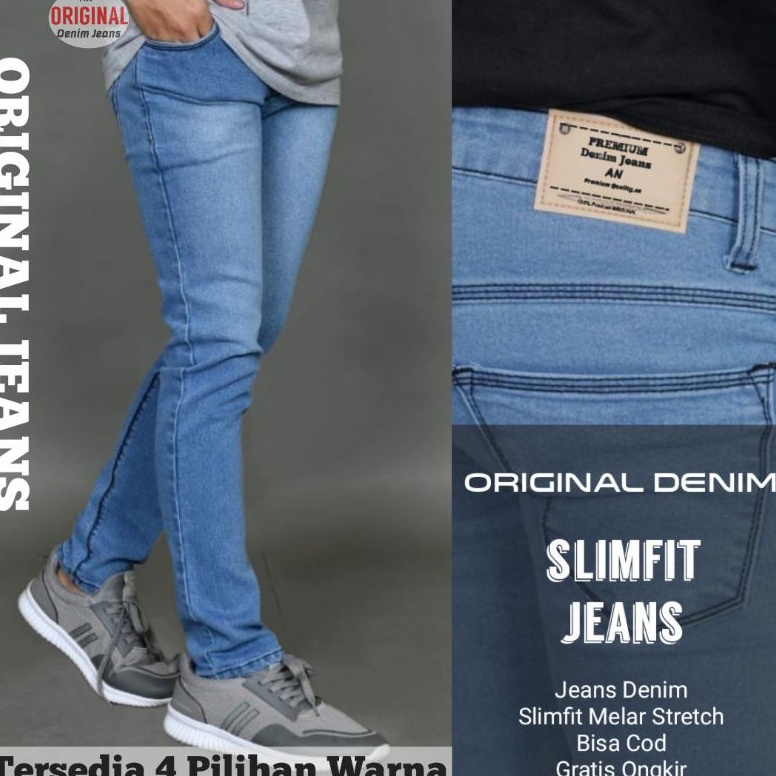Stock readyZz6Z0 JAKARTACELANA CELANA JEANS SLIMFIT-SKINNY-CELANA JEANS PANJANG PRIA BLACK JAZZ - SO