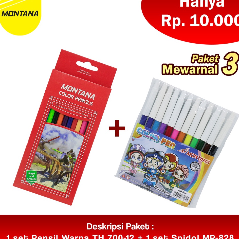 

XNKB1424 Ready Stok PAKET MEWARNAI 3.0 !!! Pensil Warna TH-700 + Spidol MP-828