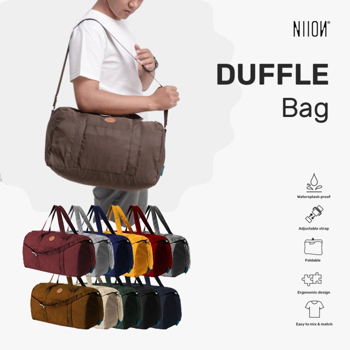 Best Seller Tas Olahraga Fitness Travelling Lipat Niion Duffle