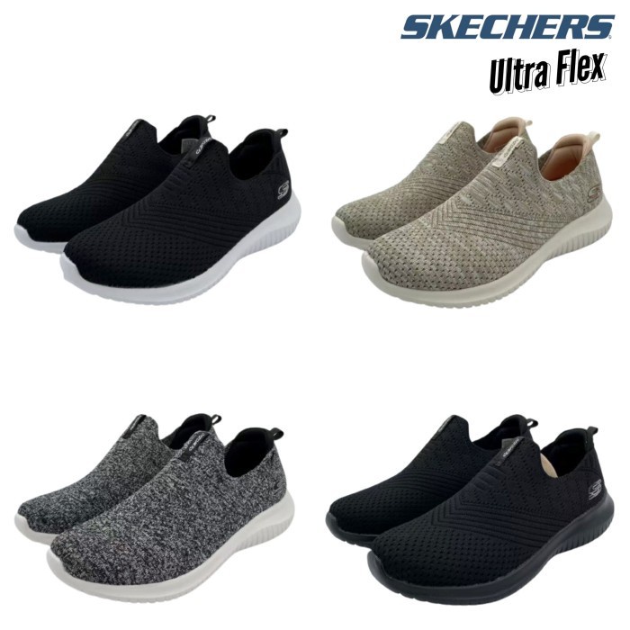 {ShoesStore} Skechers / Slip On Wanita / Skechers Wanita / Skechers Ultra Flex 3.0 - Hitam Putih 36 