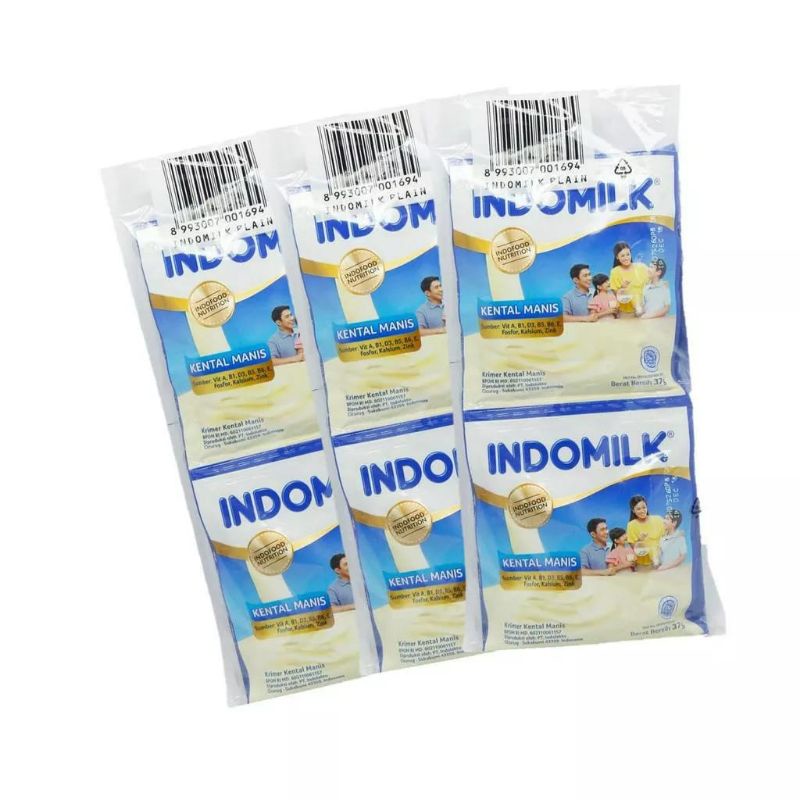 

INDOMILK KENTAL MANIS 6'S 37 GRAM. SUSU KENTAL MANIS PUTIH DAN COKELAT SACHET MURAH