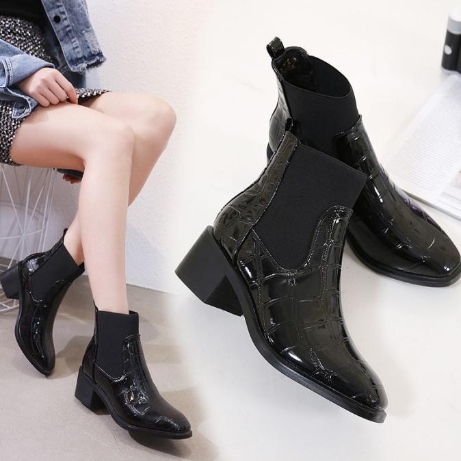 Sepatu Boots Heels Import Murah Wanita Terkini 066