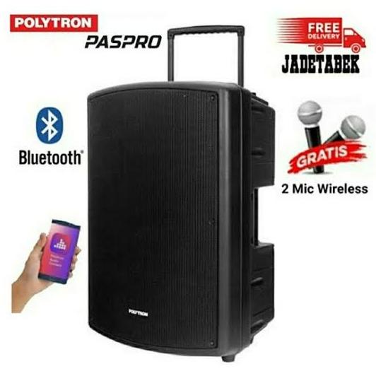 POLYTRON PASPRO 15F3 SPEAKER KARAOKE 15 INCH FREE MIC 2