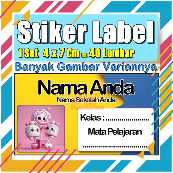 

Stiker Label Nama Buku Pelajaran Anak Karakter Hewan Lucu Cute Murah Sticker Kecil Banyak 20 Lembar Anime Vol-7