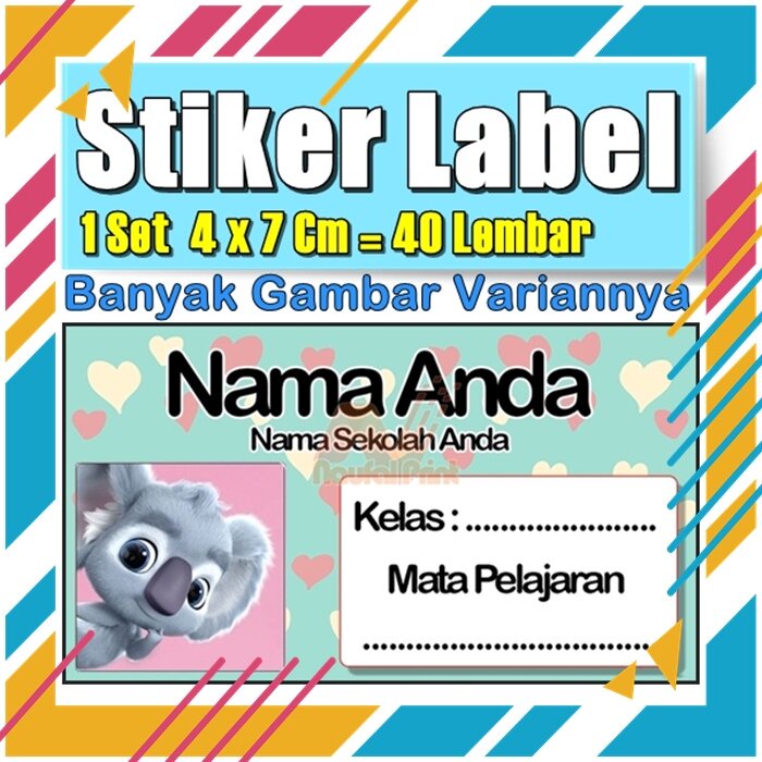 

Stiker Label Nama Buku Pelajaran Anak Karakter Hewan Lucu Cute Murah Sticker Kecil Banyak 20 Lembar Anime Vol-169