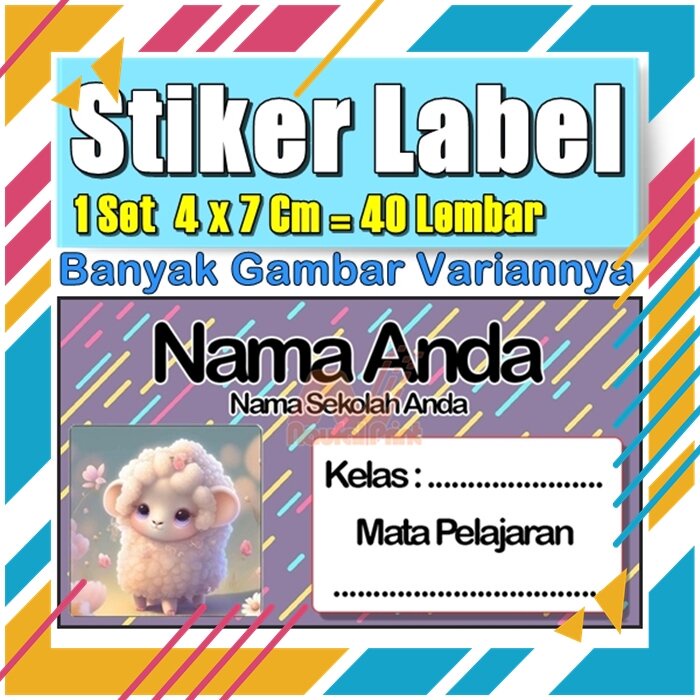 

Stiker Label Nama Buku Pelajaran Anak Karakter Hewan Lucu Cute Murah Sticker Kecil Banyak 20 Lembar Anime Vol-191
