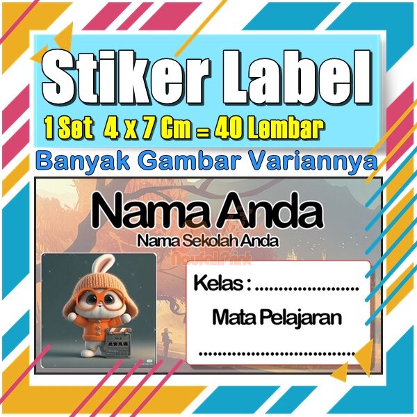 

Stiker Label Nama Buku Pelajaran Anak Karakter Hewan Lucu Cute Murah Sticker Kecil Banyak 20 Lembar Anime Vol-398