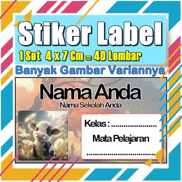 

Stiker Label Nama Buku Pelajaran Anak Karakter Hewan Lucu Cute Murah Sticker Kecil Banyak 20 Lembar Anime Vol-406