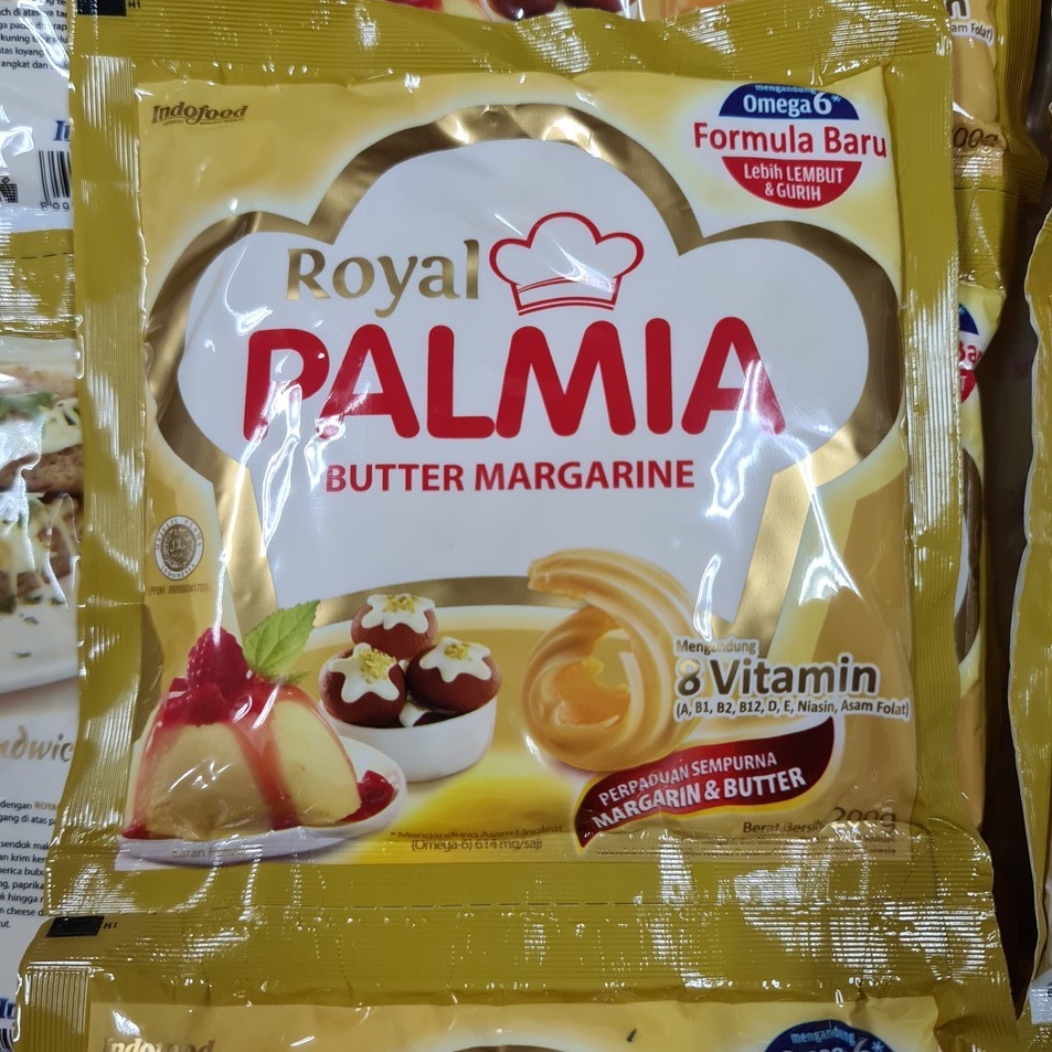 

CGNS5728 5.5 COD Margarine ROYAL PALMIA 200gr sachet butter & margarin blend