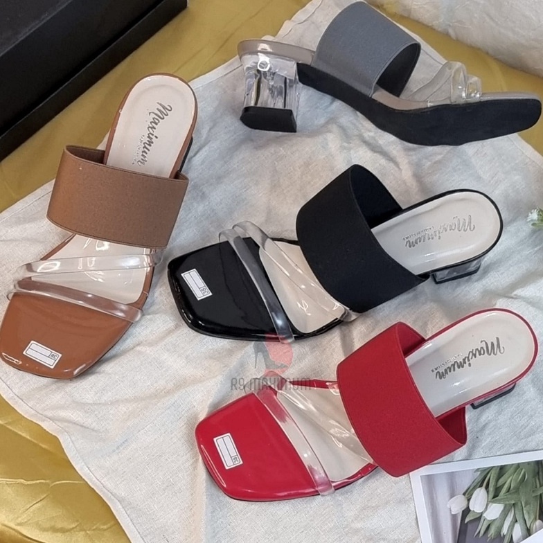 wrli -30 Sandal Wanita Hak Kaca Jelly 5 cm 284