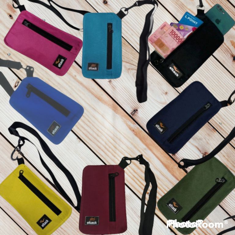 [PROMOLSN3] Tas hp hanging wallet sako dompet pria wanita Tas hp kalung tas kartu" 186