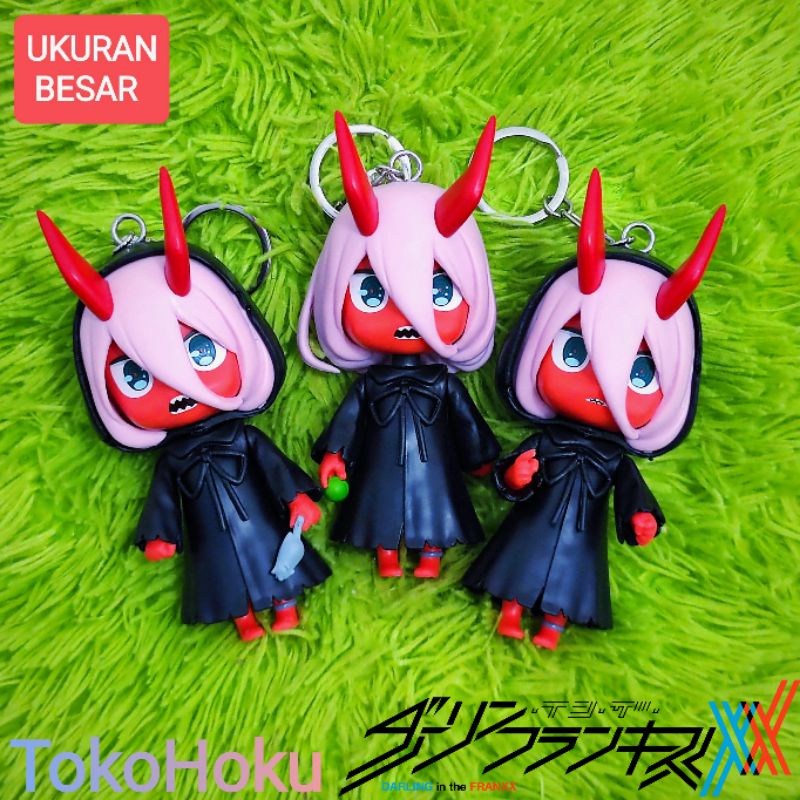 Gantungan Kunci Zero Two Demon Darling in the Franxx Action Figure Anime Keychain