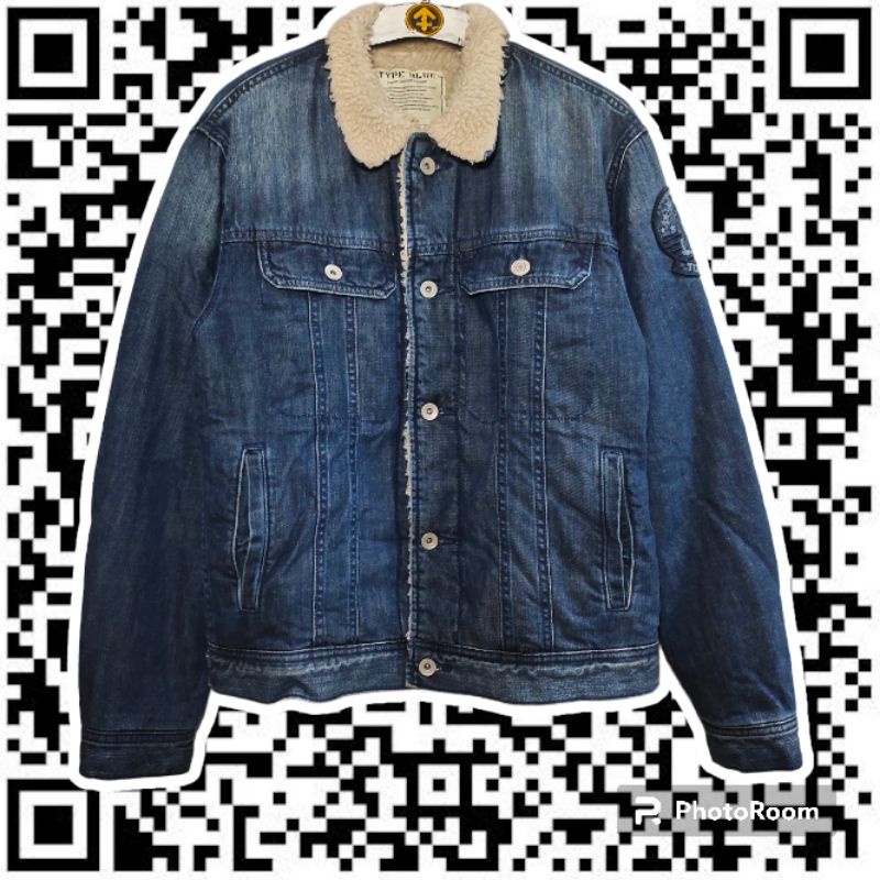 Jaket Trucker Denim Avirex Blue