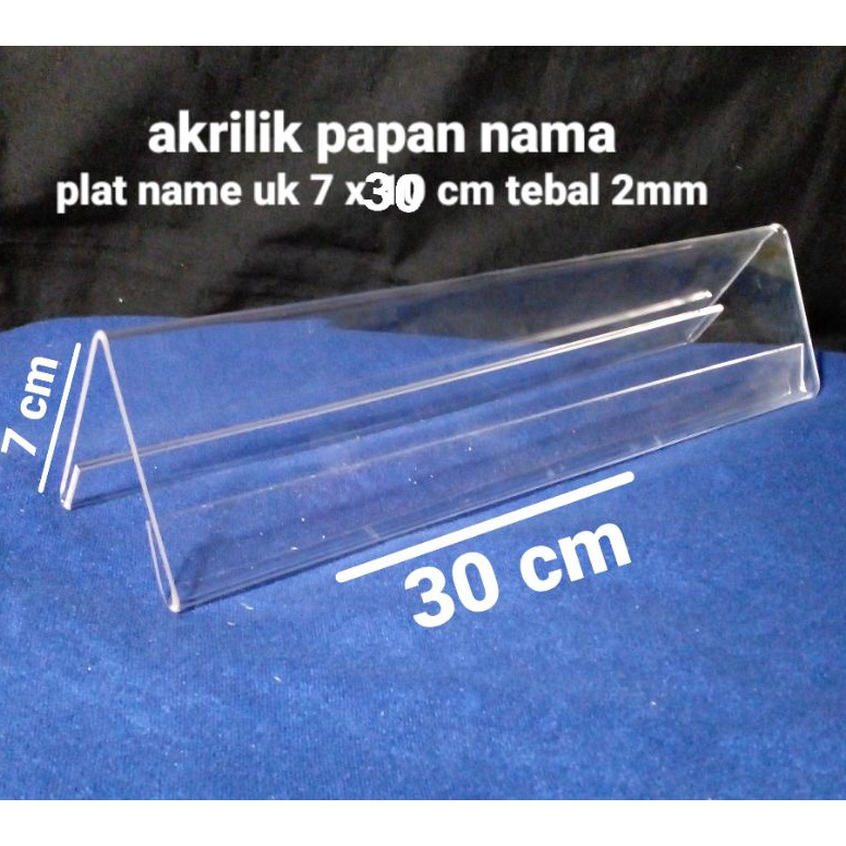 

Diskon Flash akrilik papan nama/platename uk 7 x 30 cm tebal 2mm