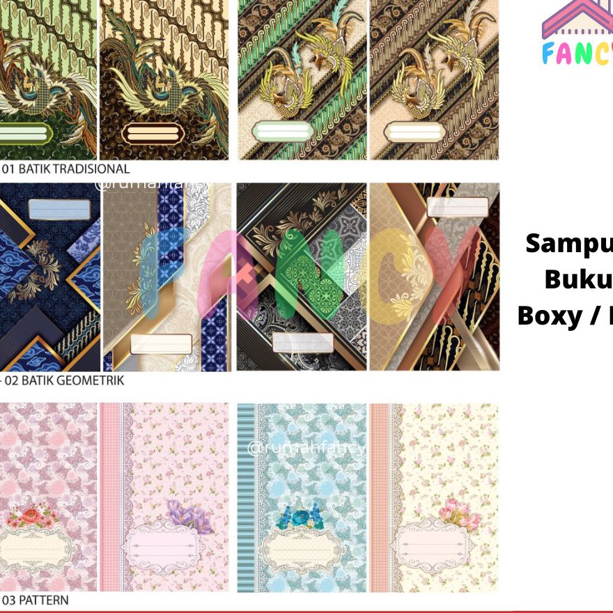 

SHQF0784 [Terkece Se-RI] [1PAK] ISI 20 LEMBAR Sampul Buku Boxy / Kwarto SIMPATY Batik Tradisional Pattern Bunga Flower Ornament TEBAL