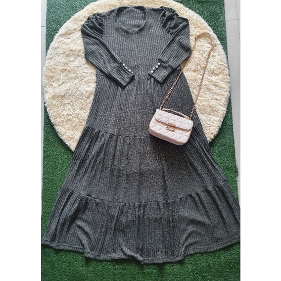 KNIT DRESS INARA|KNIT TUNIK INARA STRETCH PREMIUM|GAMIS KNIT INARA BEST SELLER|KNIT DRESS PANJANG|TU