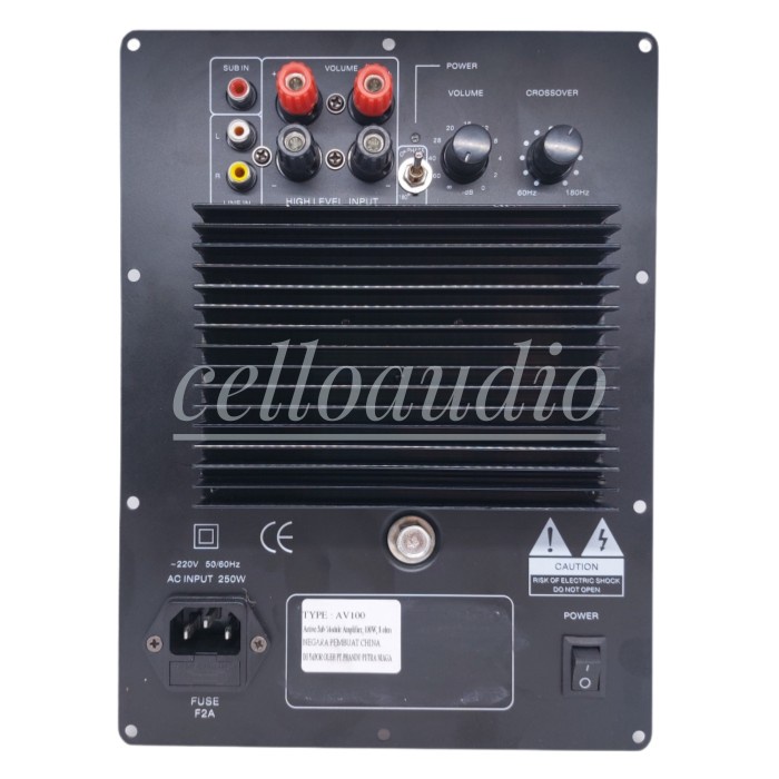 Power Kit Subwoofer Aktif AV100 Amplifier Mesin Subwoofer Aktif
