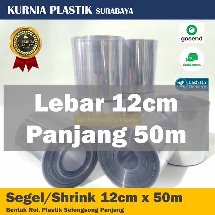 

PROMO PLASTIK SEGEL SHRINK WRAP 12cm x 50m (plastik heat shrink)