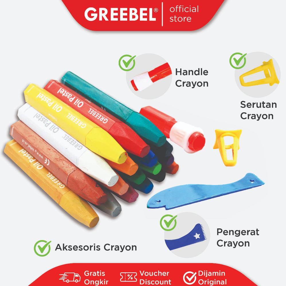 

8.8 [Big Sale] Greebel Crayon Krayon Kids Oil Pastel Isi (36 Warna) / Tidak Berdebu & Cerah Untuk Sekolah Anak & Professional Non Toxic New !!