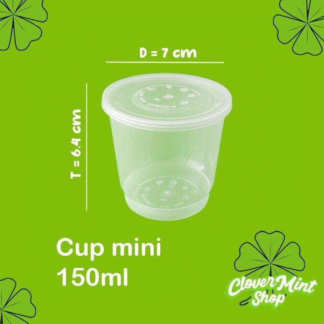 New  Cup Puding 150 Ml (1000Pcs)/Tempat Cake/Gelas Sambal/Cup Jelly Murah