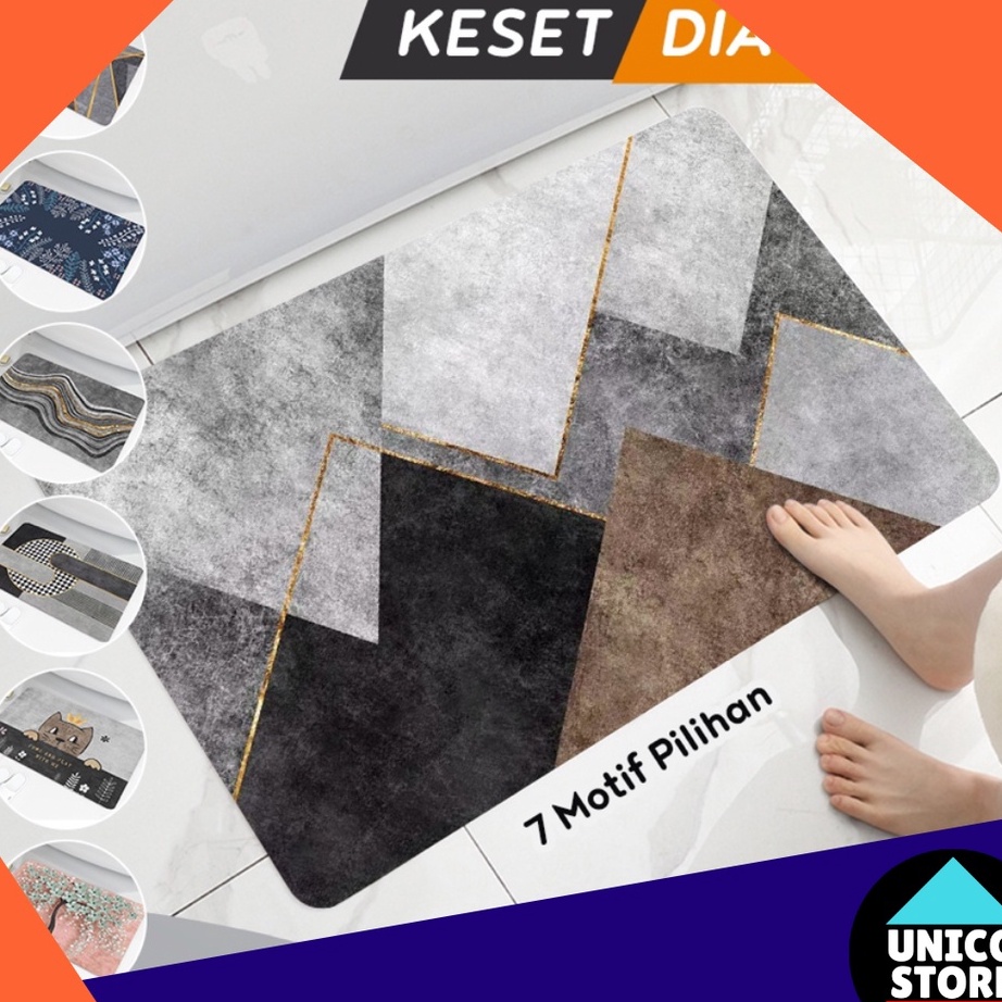 ➱➴≛❉ Keset Kaki Nyerap Air Viral Tiktok Diatomite Anti Slip Keset Batu Kamar Mandi Tipis Berkualitas
