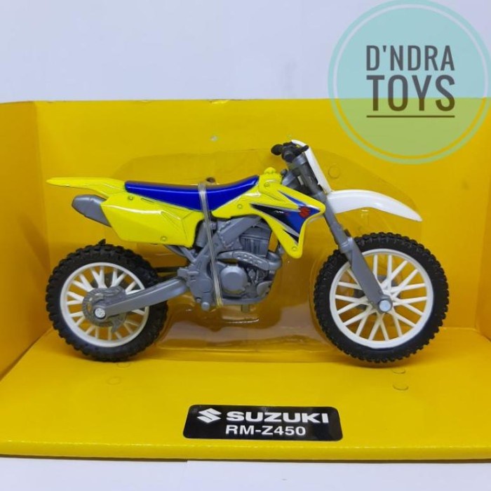 DISKON SPESIAL MAINAN DIECAST MOTOCROSS / TRAIL SUZUKI RM-Z450 MINIATUR MOTOR CROSS TERMURAH