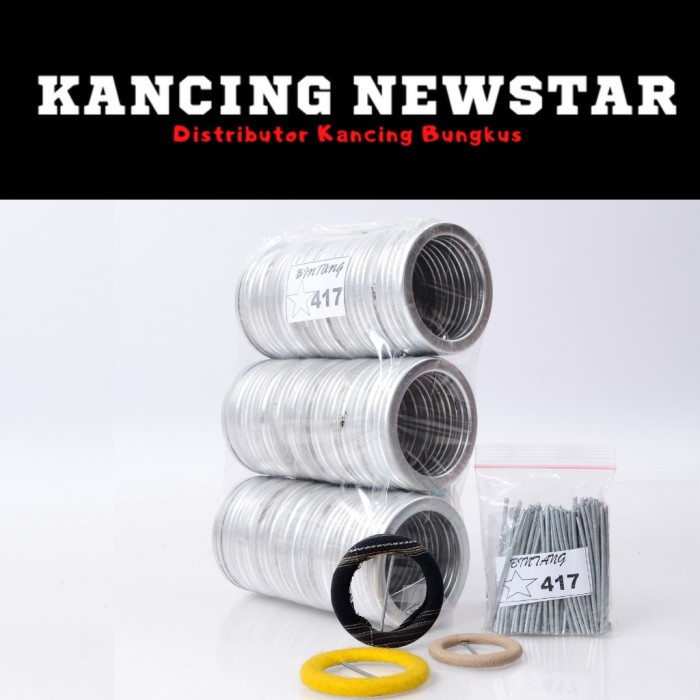 PROMO RING GESPER BUNGKUS 417 BULAT BINTANG ISI 100 PCS TERMURAH