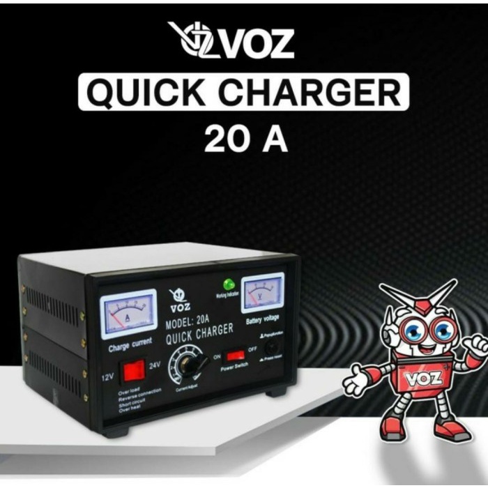 Charger Aki Voz 20A / Charger Aki Mobil / Charger Solar Cell