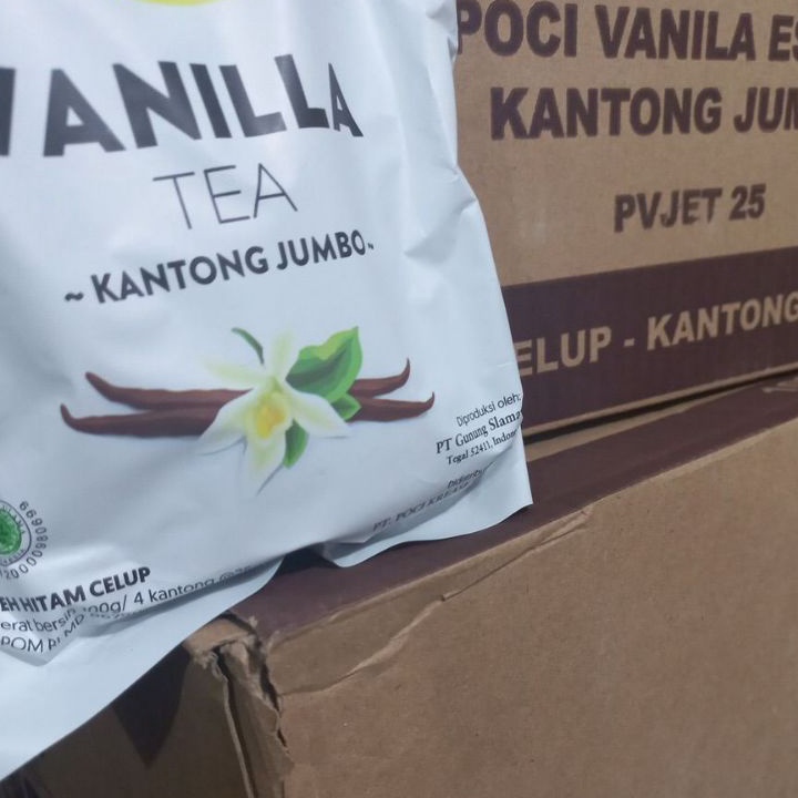 

➫✬✵ Teh Vanilla celup jumbo(Kemasan Putih) isi 4 teabag (kantongcelup) Terlaku.