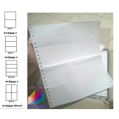 Best Seller [Siap Kirim] Dijual Kertas Struk Ppob A4 Dibagi 4 Polos Eceran