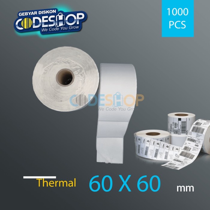 

Best Seller Stiker Thermal 60X70 Isi 1000 Pcs Per Roll Porporasi