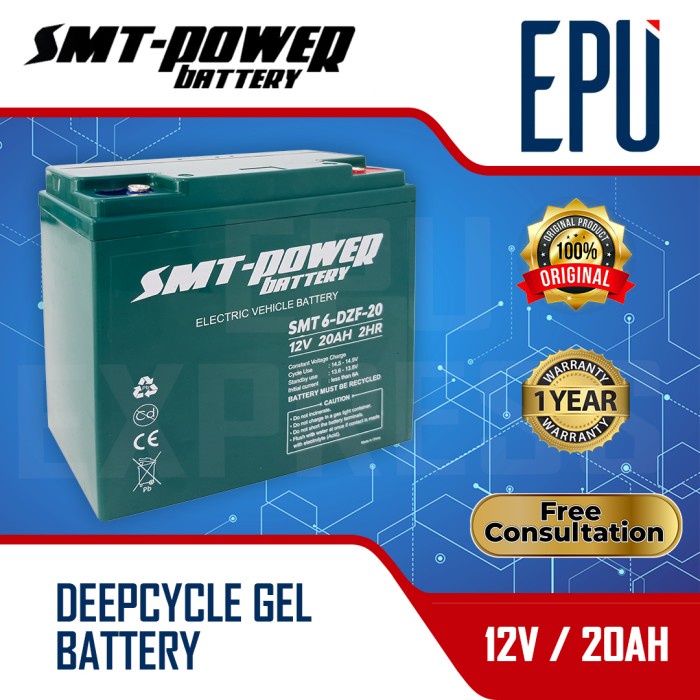 Ready Aki Selis SMT 12V 20AH Aki Sepeda Listrik Baterai Aki Motor Listrik