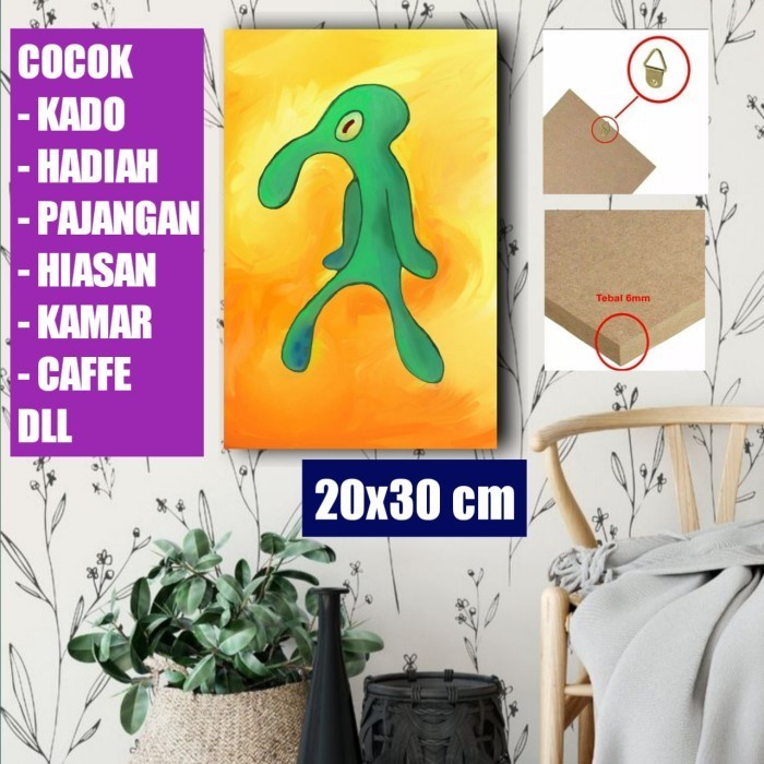 best NEW HIASAN DINDING SPECIAL EDITION LUKISAN SQUIDWARD TAMPAN DAN BERANI