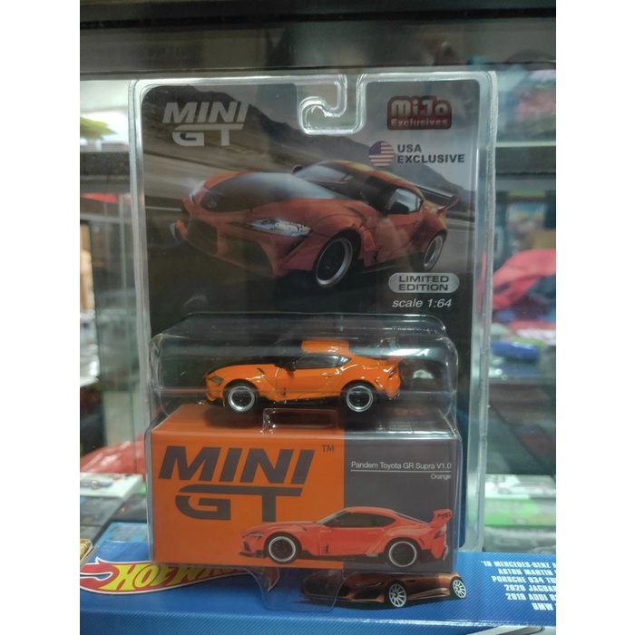 DISKON SPESIAL DIECAST MINI GT 1:64 PANDEM TOYOTA GR SUPRA V1.0 ORANGE NO.294MJ TERMURAH
