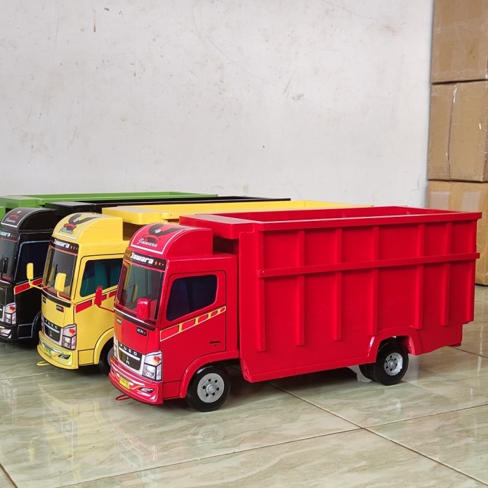 MUST HAVE MINIATUR MOBIL TRUK OLENG KAYU MOBILAN MAINAN TRUCK PASIR BAGUS P53CM TERLARIS