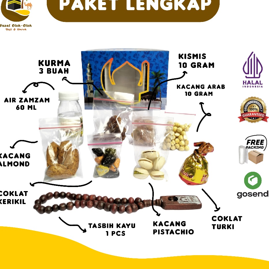 

SXJD4110 GROSIR PAKET LENGKAP Oleh Oleh Haji Dan Umroh | Paket Hemat Murah Ekonomis Haji Umrah