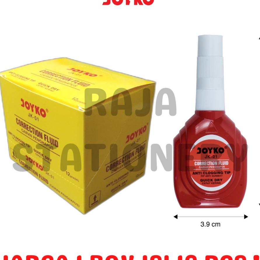 

YFXF7136 TERBARU JOYKO CORRECTION FLUID JK-01TIPEX CAIR JOYKO JK01 TIPX TIP-EX 1 BOX LUSIN MURAH [12PCS]